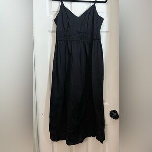 Old Navy Black A-Line Maxi Dress with Spaghetti Straps